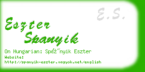 eszter spanyik business card